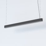 Modern Graphite Long Linear Pendant Ceiling Light for Offices 7525 120×6 Soft Led Nowodvorski