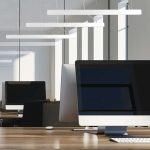 Modern White Linear Pendant Ceiling Light for Office Spaces Soft Led Nowodvorski