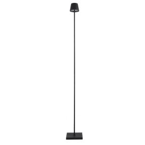 Modern Black Rechargeable LED Dimmable Floor Lamp with Touch Switch 76498 Fidel
