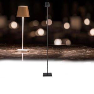 Modern Black Rechargeable LED Floor Lamp with USB and Touch Switch 76498 Fidel