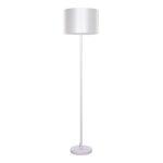 Modern 1-Light White Floor Lamp with Round Shade 00823