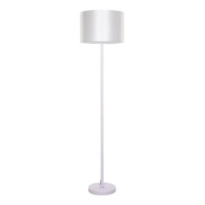 Minimal 1-Light White Floor Light with Shade 00823 globostar