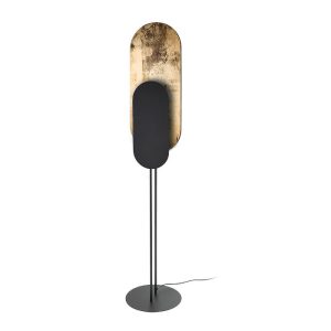 Modern Wooden Decorative Black Gold Floor Lamp 7646 Wheel Lux Nowodvorski