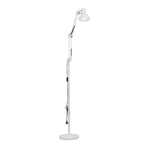 Industrial White Metal Floor Lamp with Adjustable Arm Ø15 01471 AUDREY