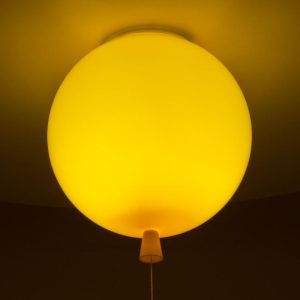 Modern 1-Light Yellow Childrens Room Balloon Shaped Ceiling Light with Hand Switch 00651 globostar