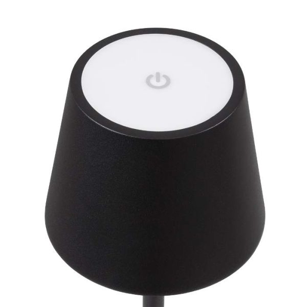 Minimal Black Rechargeable LED Floor Lamp with USB and Touch Switch 76498 globostar