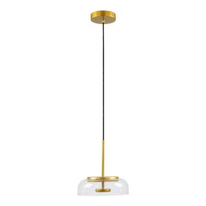 LED Glass Modern Transparent Gold Hanging Ceiling Light Ø23 00742 globostar