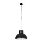Industrial Black 1-Light Metal Bowl Shaped Pendant Ceiling Light 6613 Works Nowodvorski