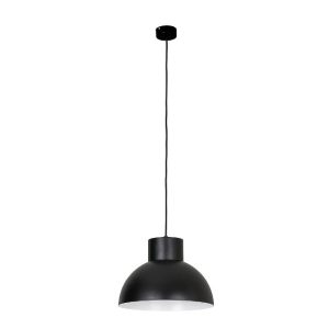 Industrial Black 1-Light Metal Bowl Shaped Pendant Ceiling Light 6613 Works Nowodvorski