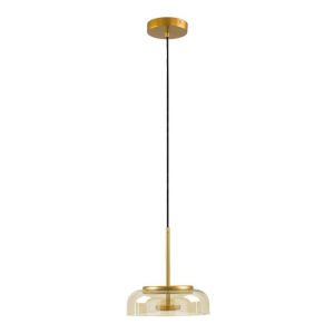LED Modern Transparent Honey Glass Hanging Ceiling Light Ø23 00744 globostar