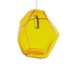 RINA 01308 Μοντέρνο Κίτρινο Αφηρημένο Κρεμαστό Φωτιστικό με Γυαλί