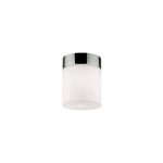 Modern Chrome White Cylinder Glass Metal Flush Mount Ceiling Light 9505 Cayo Nowodvorski