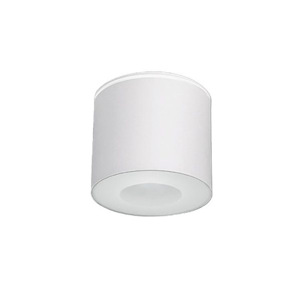 Modern Metal White Outdoor Cylinder Shaped Flush Mount Ceiling Light 9564 Hexa Nowodvorski