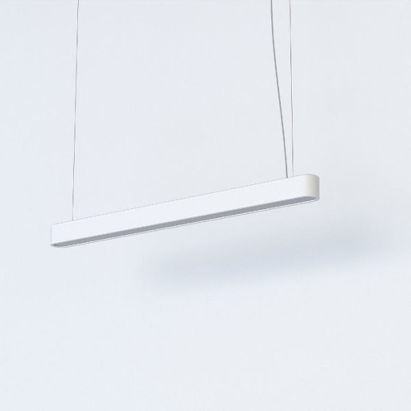 Minimal White Linear Pendant Ceiling Light for Professional Spaces 7547 90x6 Soft Led Nowodvorski