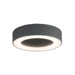 Minimal Round Graphite Metal Outdoor Ceiling Light Led 9514 Merida Nowodvorski