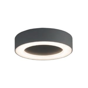 Modern Round Graphite Metal Outdoor Ceiling Light Led 9514 Merida Nowodvorski
