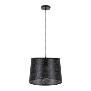 Industrial 1-Light Black Ceiling Hanging Light with Grid Ø35 00733 globostar