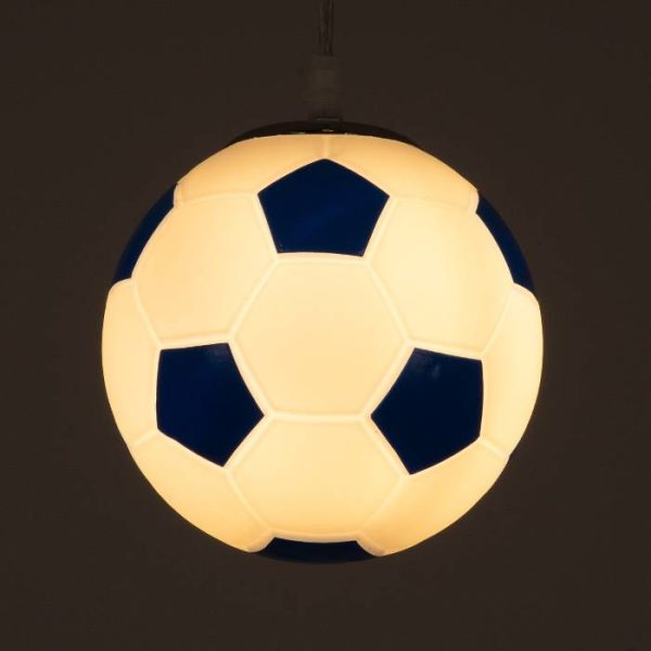Φωτιστικά οροφήσ μπαλεσ ποδοσφαιρου για παιδικο δωματιο ασπρεσ μπλε 00644 FOOTBALL