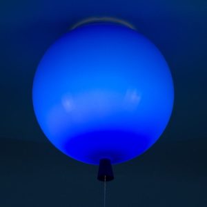 Modern 1-Light Blue Childs Room Balloon Shaped Ceiling Light with Switch 00654