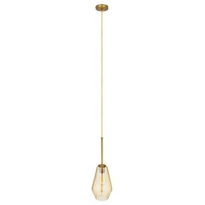 Glass 1-Light Modern Gold Honey Hanging Ceiling Light Ø17 00871 AMARIS