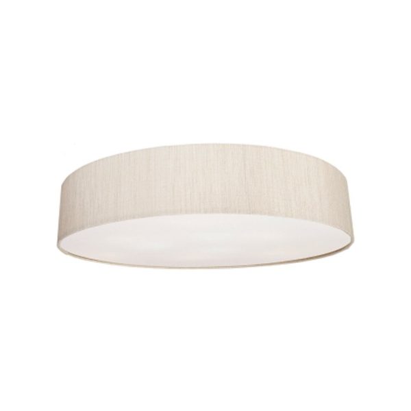 Modern White 7-Light Round Shaped Fabric Flush Mount Ceiling Light 8958 Turda