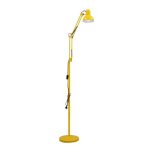 01472 AUDREY Industrial Yellow Metal Floor Lamp with Adjustable Arm Ø15