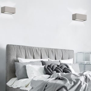 Bedroom White Gypsum Up and Down Modern Rectangle Wall Lamp 2206 Gipsy S Nowodvorski