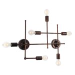 Industrial 6-Light Metal Copper Linear Minimal Wall Lamp – Ceiling Light 00665 PIPING