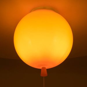 Modern 1-Light Orange Childrens Room Balloon Shaped Ceiling Light with Hand Switch 00650 globostar