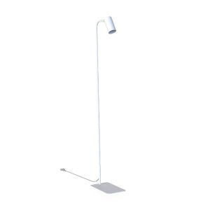 Minimal White Metal 1-Light Floor Lamp with Switch and Adjustable Head 7704 Mono Nowodvorski
