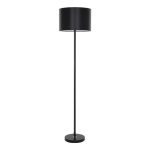 Modern Black Floor Light with Round Shade 00822 ASHLEY