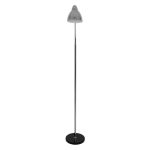 Minimal One-Light Chrome Metal Floor Light with Bell Shaped Shade 00831