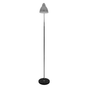 Modern One-Light Chrome Metal Floor Lamp with Bell 00831