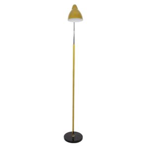 Minimal Gold Black Metal Floor Lamp with Bell Shaped Shade 00833