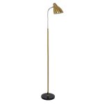 00832 VERSA Modern 1-Light Bronze Metal Floor Lamp with Bell Ø14.5