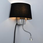 Modern Black 1-Light with Switch On Off and Adjustable Led Arm Wall Lamp 01492 ELEGANT