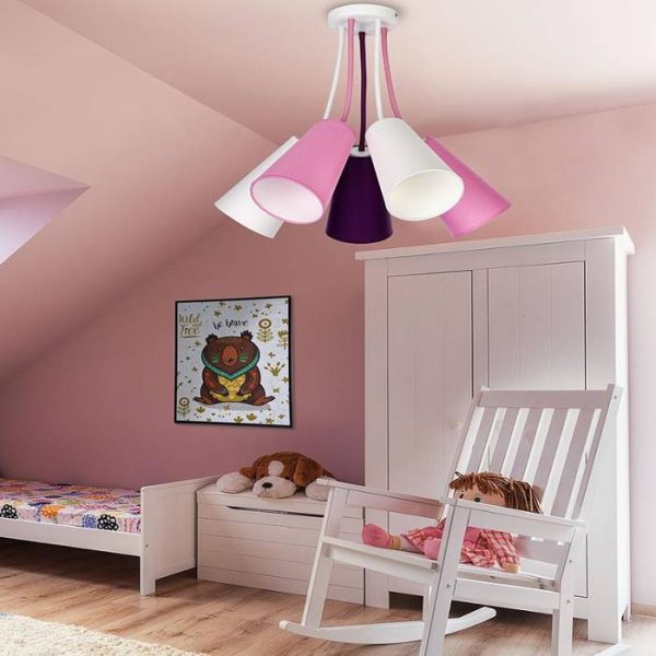 Φωτιστικο οροφης για παιδικο δωματιο πολυχρωμο μοντερνο μεταλλικο ρυθμιζομενο Wire Kids Tk-Lighting