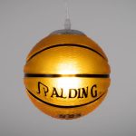 Φωτιστικο οροφησ μπαλα basket για παιδικο δωματιο πορτοκαλι γυαλινο 00645 SPALDING NBA