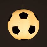 Φωτιστικο οροφησ μπαλα ποδοσφαιρου για νεανικο δωματιο μαυρη ασπρη γυαλινη 00643 FOOTBALL