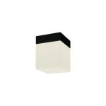 Φωτιστικο οροφησ μπανιου μοντερνο μαυρο λευκο μεταλλικο γυαλινο τετραγωνο μικρο 8054 Sis Nowodvorski