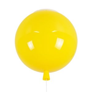 Modern Yellow Balloon Shaped Kids Room Flush Mount Ceiling Light with Switch 00651