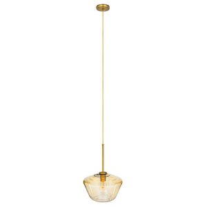 Gold Honey 1-Light Modern Glass Hanging Ceiling Light Ø30 00870 AMARIS