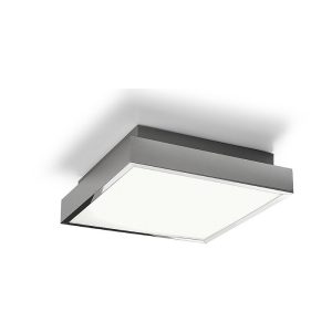 Modern White Chrome Glass Metal Square Flush Mount Led Ceiling Light 9500 Bassa Nowodvorski