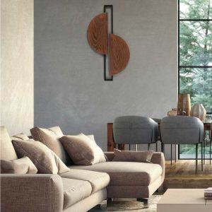 Minimal Wooden Decorative Brown Led Wall Lamp for the Living Room 7652 Sunrise Nowodvorski