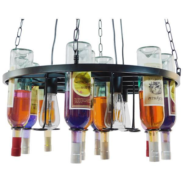 Φωτιστικά κρεμαστά πολύφωτα με γυάλινα μπουκάλια μοντέρνα Barista 01139