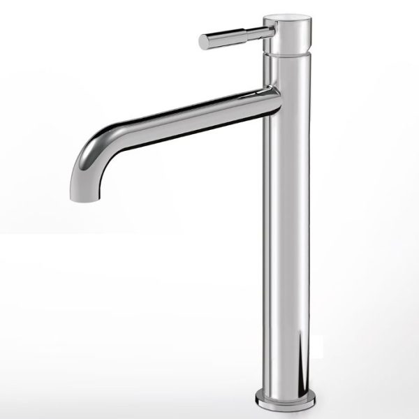 Tall Chrome Italian Basin Faucet with Waste 12507-100 New Tech La Torre