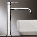Tall Chrome Italian Basin Faucet  with Waste 12507-100 New Tech La Torre