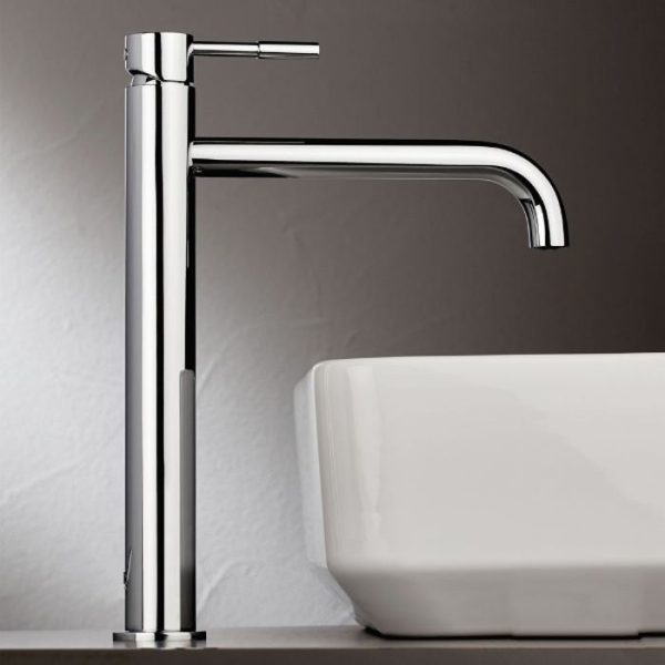 HIgh Rise Chrome Modern Basin Faucet with Waste 12507-100 New Tech La Torre
