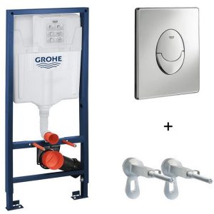 Grohe Rapid SL 38721001 1.13m Low Noise 3 in 1 Set Support Frame for Wall Hung Toilet
