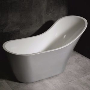 Silver Small Single Ended Free Standing Bath Tub 153x71,5 New York Flobali